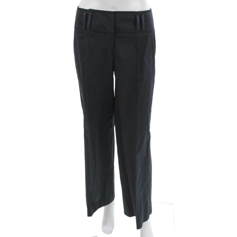 Elie Tahari Women Dress Pants Black Cotton Blend Size 4